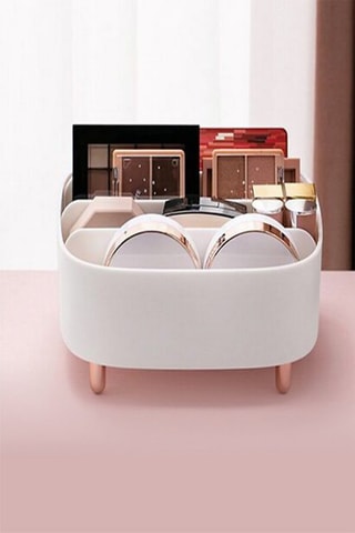 Organisateur de maquillage en plastique sans BPA - 20,5 x 20,5 x 8,5 cm