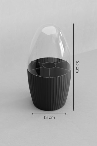 Organisateur de maquillage en plastique sans BPA - 13 x 13 x 25 cm