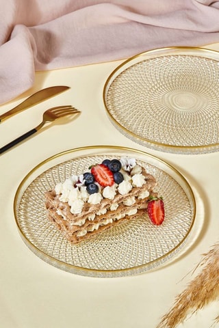 6 assiettes à dessert - 21 cm