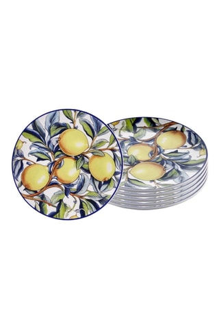 6 assiettes à dessert en céramique - 19 cm