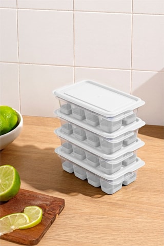 4 IJsblokjesvormen - 7,5 x 12,5 x 3,5 cm