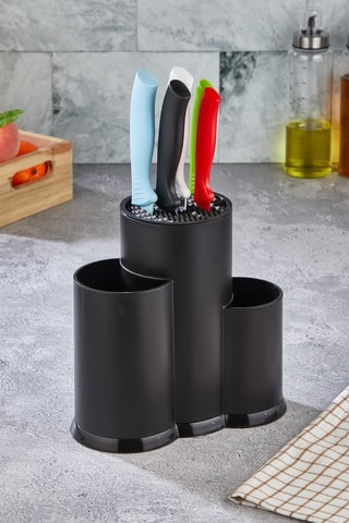 Organiseur de cuisine - 22 x 12 x 22 cm - Noir