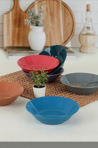 6 Keramische Borden   18 cm