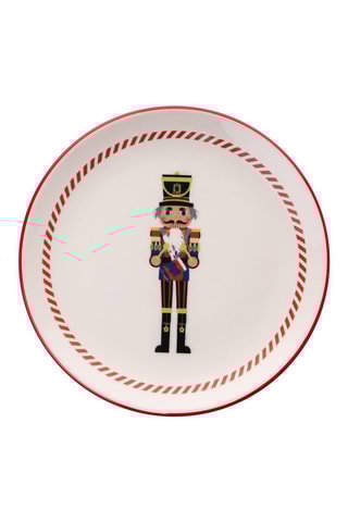 6 assiettes plates en céramique - 25,5 cm