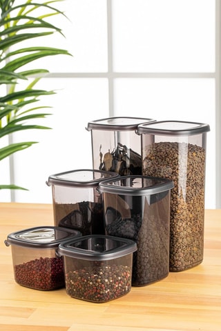 6 Bewaarbakjes - 55 cl tot 175 cl