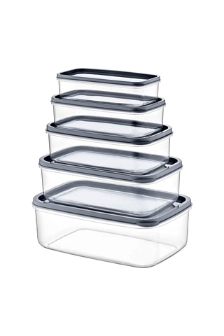 5 Vershoudbakjes - 0,3 / 0,5 / 0,8 / 1,3 / 2,1 l