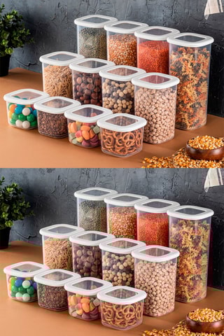 24 Bewaarbakjes 0,55/1,2/1,75 l