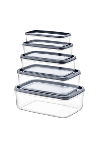 10 Bewaarbakjes - 0,3 / 0,5 / 0,8 / 1,3 / 2,1 l