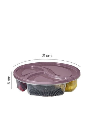 4 bewaarbakjes - 21 x 21 x 5 cm