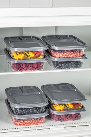 8 bewaarbakjes - 15 x 24 x 5 cm