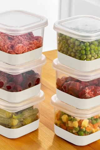 6 BPA-vrij Kunststof Bewaarbakjes - 55 cl