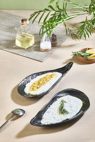 2 assiettes - 27 x 14 cm