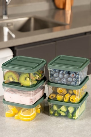 6 Bewaarbakjes - 35 cl