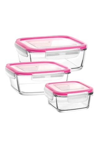 3 Bewaarbakjes - 37,5 tot 115cl