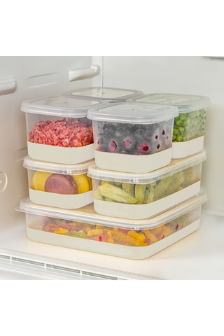 7 Bewaarbakjes - 55 tot 200cl