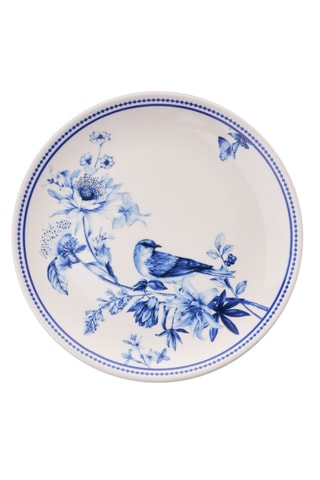 6 assiettes plates en céramique - 25,5 x 25,5 x 2,5 cm