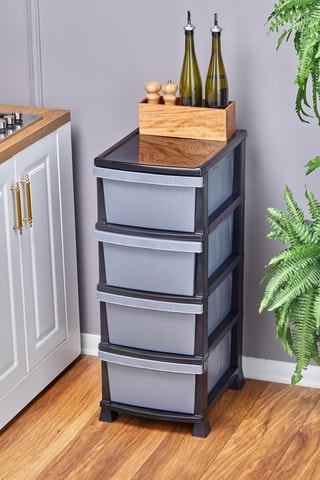 Desserte - 4 tiroirs - Gris