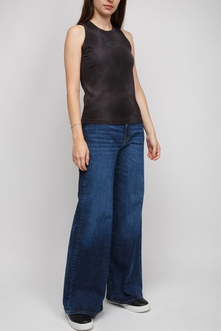 Camiseta de tirantes tie-dye - Negro y gris