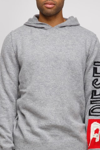 Jersey de lana con capucha - Gris oscuro