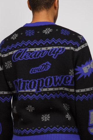 Jersey de lana - Negro y azul