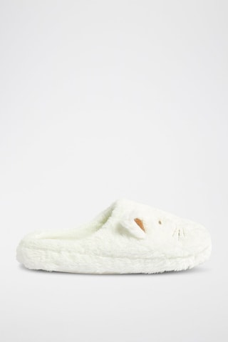 Chinelos de quarto com orelhas - Branco