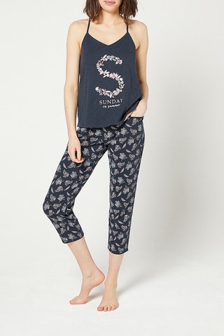 Camisola de alças - Azul-marinho