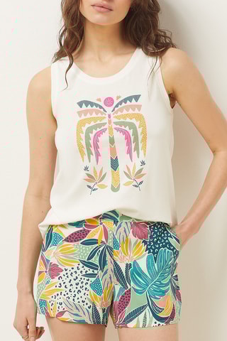 Camisola de alças de pijama Bahananas Cru