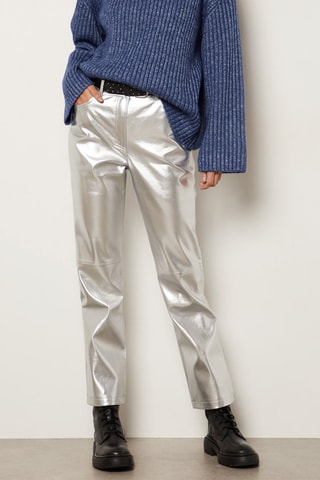 Pantaloni straight - Argentato - Etam