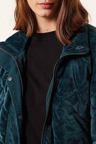 Casaco em veludo - Azul-pato