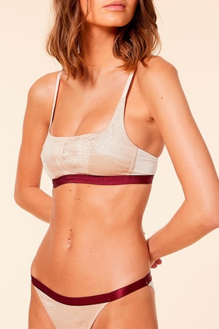 Soutien desportivo Maestro Lurex Dourado - Etam