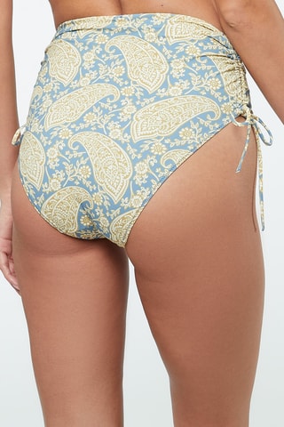 Parte de baixo de biquíni de cintura subida Brooke Azul