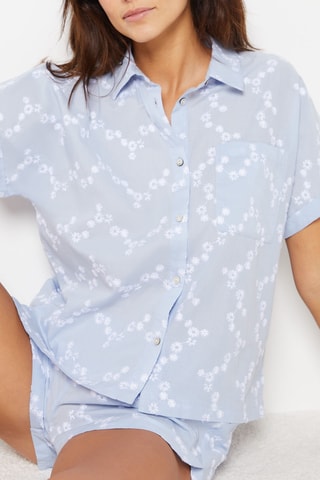 Camisa de pijama - Azul-celeste