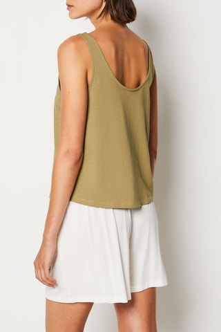 Camisola de alças de pijama - Caqui