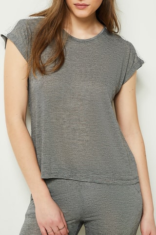 T-shirt de pijama Warm - Cinzento mesclado