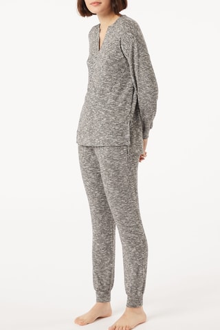 Calças de pijama cintura subida Cibel - Antracite mesclado - Etam