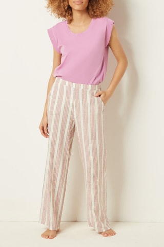Calças de pijama em linho Indian Bliss Rosa - Etam