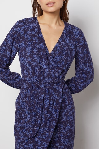 Vestido traçado - Azul