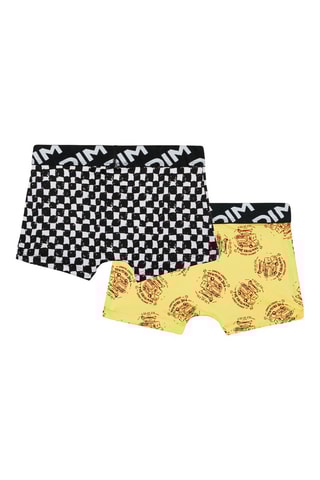 2 boxers Microfibra reciclável - Preto e amarelo