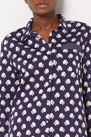 Camisa Florish - Azul-marinho