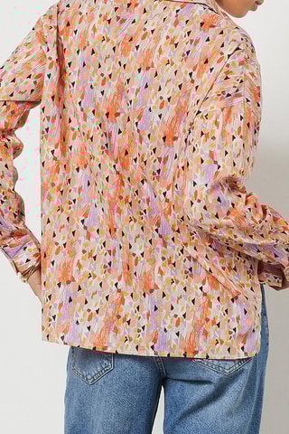 Camisa - Branco e laranja