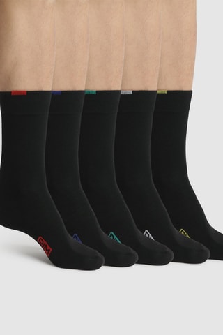 15 pares de meias Eco 
Preto