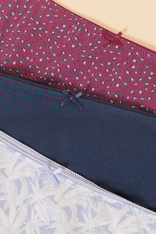 3 cuecas - Malva e azul-marinho