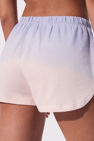 Shorts dip and dye Dyeagnesiz - Celeste e nude - Undiz