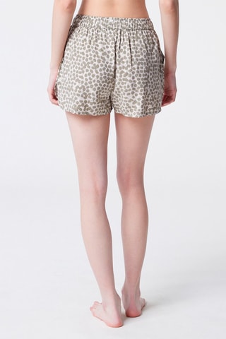 Shorts a vita alta Rana - Bianco e marrone - Etam