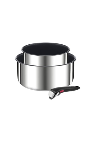 2 Roestvrijstalen Steelpannen Ingenio Préférence - 16/20 cm