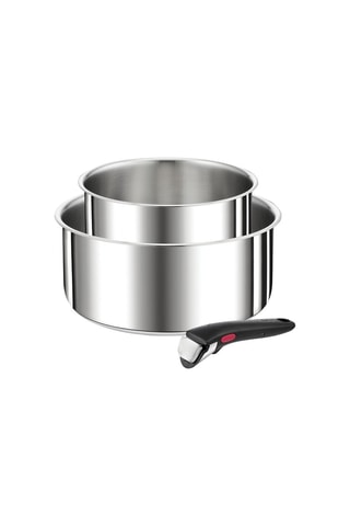 2 Roestvrijstalen Steelpannen Ingenio Préférence - 16/20 cm