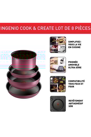 Steelpannenset Ingenio Cook & Create - 8-Delig