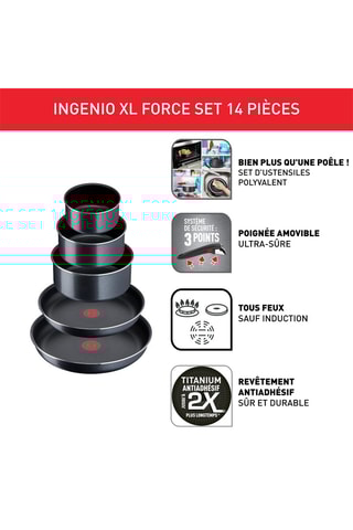 Roestvrijstalen Pannenset XL Force - 14-Delig