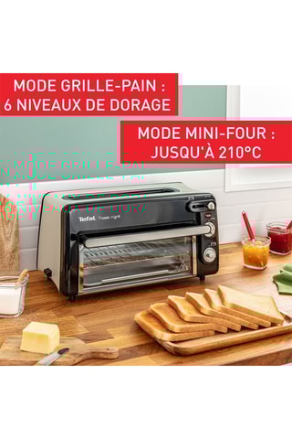 Broodrooster en Mini-oven 2-in-1 Toast n'Grill -1300 W