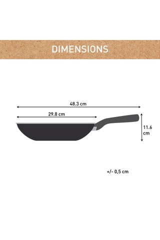 Wok en céramique Ever Black - 28 cm